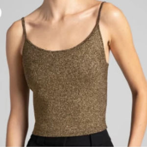 A.L.C. Gold Metallic Tank Top